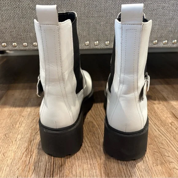Mark Fisher dacilla White and Black Platform Ankle Boots - Picture 3 of 6